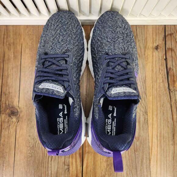 Under Armour HOVR Mega 2 Clone Womens 11 Midnight Navy Purple Zest Running Shoes - Picture 5 of 9